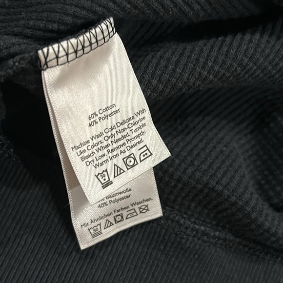 Eddie Bauer Waffle-Knit Hoodie  Black  (S) - Picture 5 of 6
